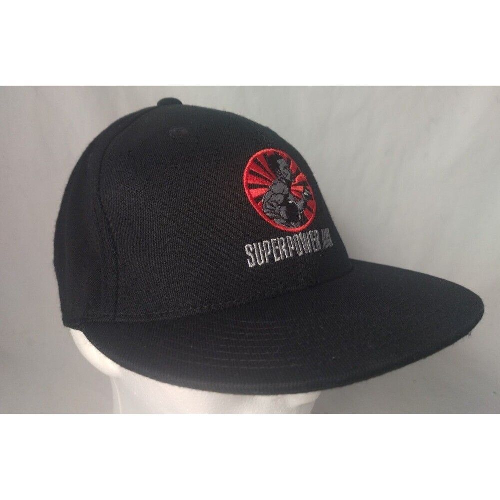 Superpower MMA Mixed Martial Arts Fitted SZ L/XL Flat Brim Hat/Cap-EXCELLENT!